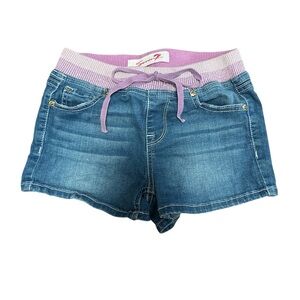Seven 7 Denim Shorts with Purple Waistband Girls Size: 12